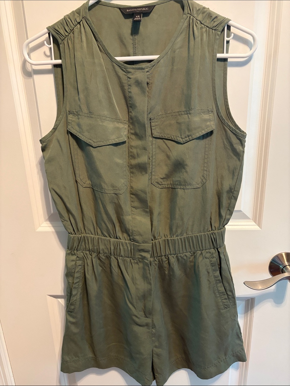 Banana Republic Factory Olive Utility Sleeveless Romper